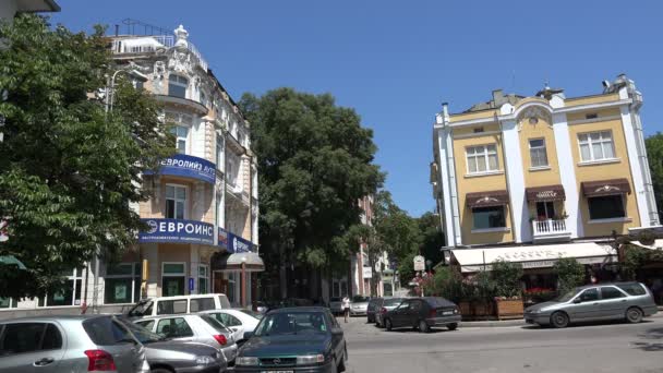 Varna. Bułgaria. Budynki, ulice, dzielnic. 4k. — Wideo stockowe