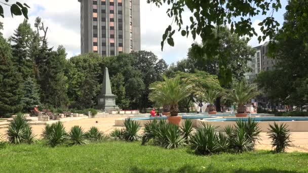 Personas descansando en el parque — Vídeos de Stock
