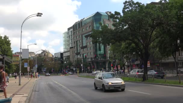 Várna. Bulgária. Épületek, utcák, kerületek. 4k. — Stock videók