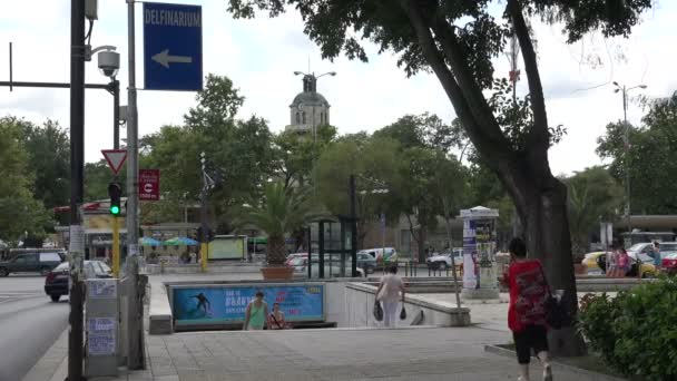 ヴァルナ。ブルガリア。建物、通り、地区。4 k. — ストック動画