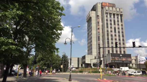 Gebouw van de administratie, de Gemeenschap van Varna — Stockvideo