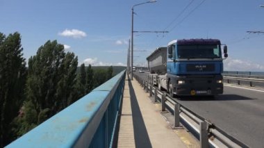 Varna Asparuhov köprü. Bulgaristan. 4k.