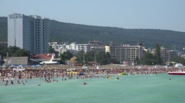 Golden Sand Plajı Bulgaristan. Zlatni Piasci. 4k.