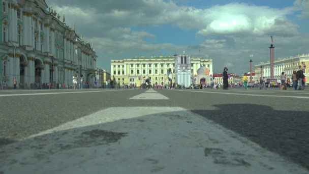 Palatstorget i St Petersburg.4k. — Stockvideo