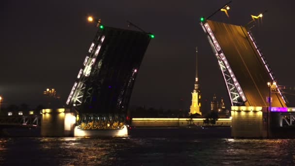 Palast Zugbrücke. Saint-petersburg. 4k. — Stockvideo