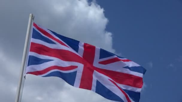 イギリスの旗。4 k. — ストック動画