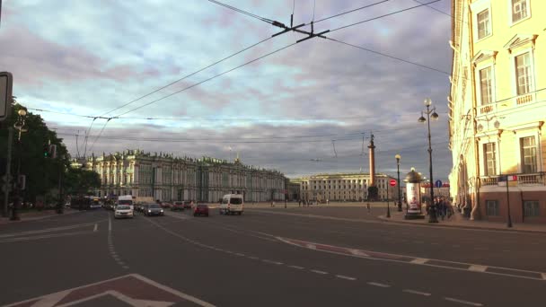 The palace square in st. Petersburg. 4K. — Stock Video