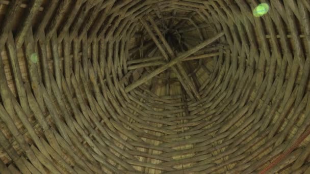 The wooden Ceiling of the castle — Stock Video