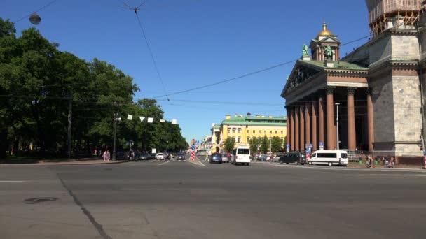 Admiralteisky Avenue, St. Petersburg. 4k. — Stok video