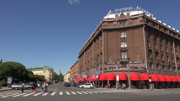 O Hotel Astoria. São Petersburgo. 4K . — Vídeo de Stock