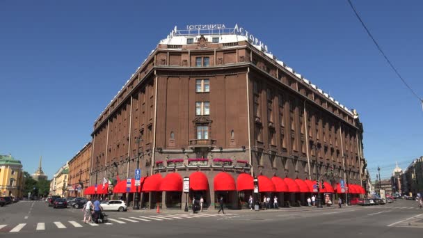 El Hotel Astoria. San Petersburgo. 4K . — Vídeos de Stock