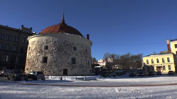 Plaza del Mercado en Vyborg — Vídeos de Stock