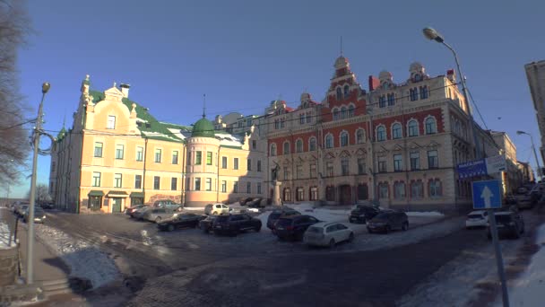 Piazza del Municipio a Vyborg — Video Stock