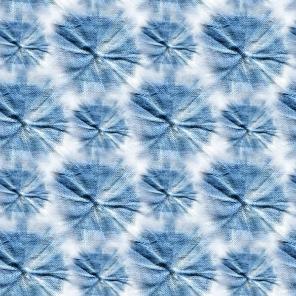 Fond Abstrait Sans Couture Avec Des Taches Bleues Sur Tissu — Photo