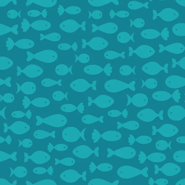 Fondo sin costuras con peces — Vector de stock