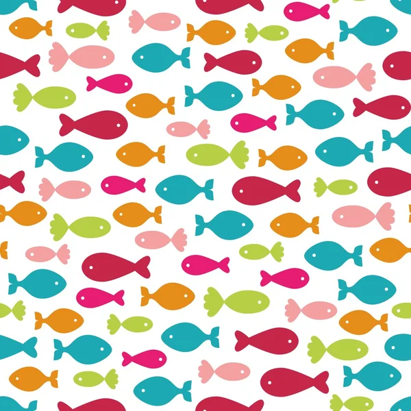 Φόντο με πολύχρωμα ψάρια — Διανυσματικό Αρχείο