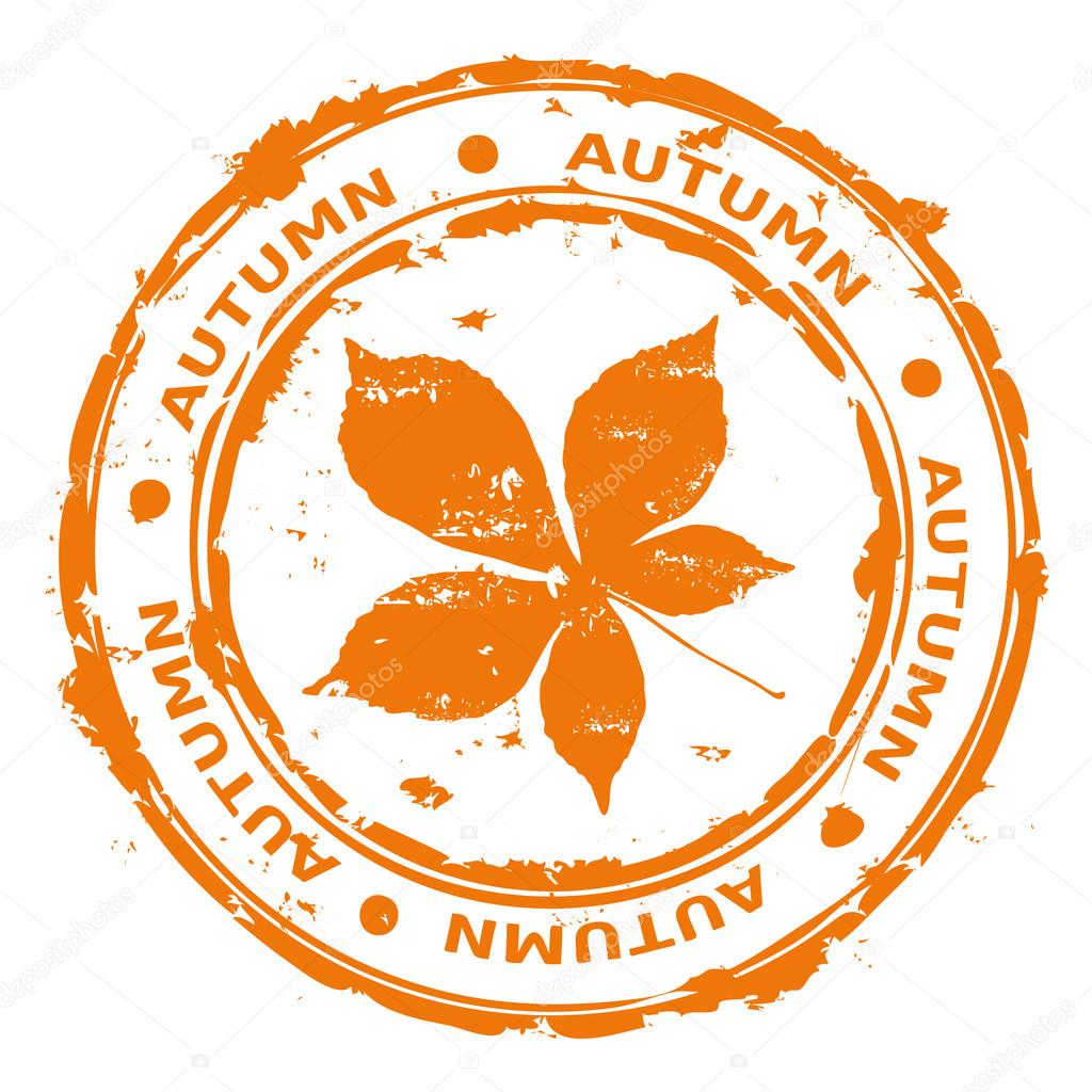 Autumn rubber stamp vector