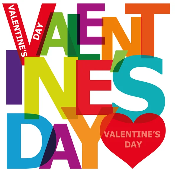 Vector valentine's day. Broken text. — Stock Vector