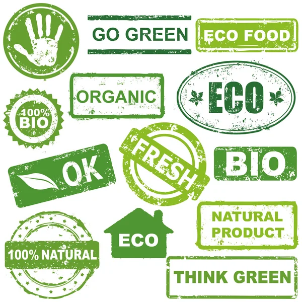 Selos ecológicos — Vetor de Stock
