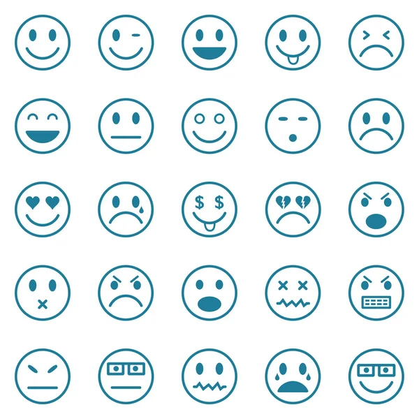 Symbol für Smiley-Gesichter — Stockvektor