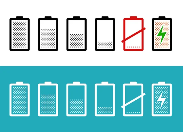 Set of battery icons — Stock Vector