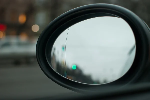 Rearview car mirror — Stock Photo, Image