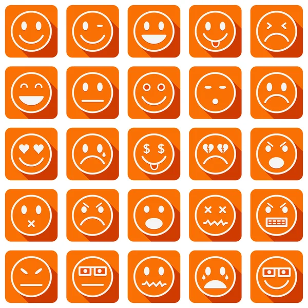 Icônes souriantes — Image vectorielle