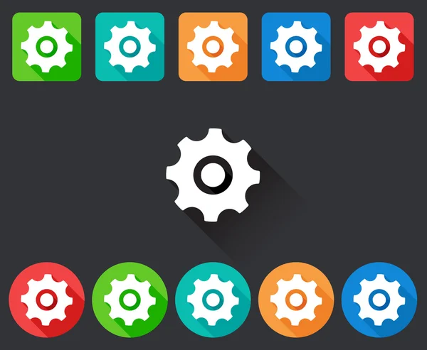 Ajustes cogwheel icono — Vector de stock