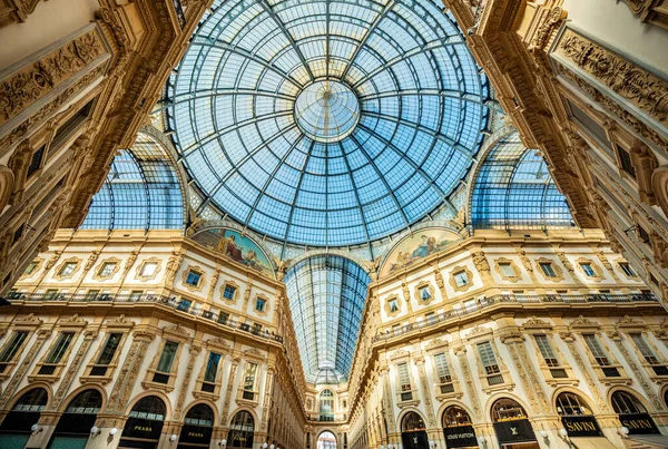 Milano Italië Oktober 2020 Binnen Galleria Vittorio Emanuele Milano — Stockfoto
