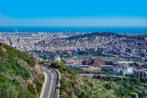 Panorama Barcelona Día Soleado — Foto de Stock