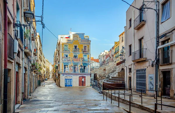 Geschilderd Huis Tarragona Een Stad Gelegen Het Zuiden Van Catalonië — Stockfoto