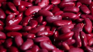 Çiğ kırmızı fasulye, yakın plan.