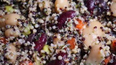 Bean salad with quinoa and edamame bean