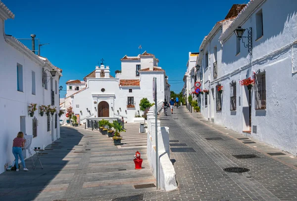 Mijas Spagna Giugno 2021 Villaggio Mijas Andalusia Con Case Bianche — Foto Stock