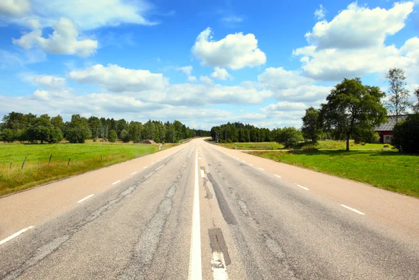 Landstraße in Schweden — Stockfoto