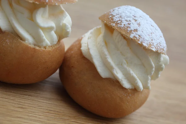 Ein schwedischer Semla — Stockfoto