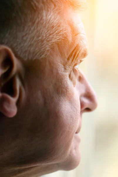 Portrait of Elderly man lost in thought — Stock Photo, Image