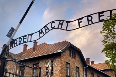 Auschwitz toplama kampına giriş