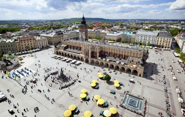 Praça principal de Cracóvia, Polónia — Fotografia de Stock