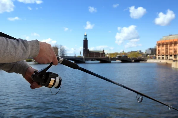 Pesca Cidade de Estocolmo — Fotografia de Stock