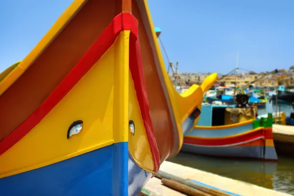 หมู่บ้านประมง Marsaxlokk, มอลตา — ภาพถ่ายสต็อก