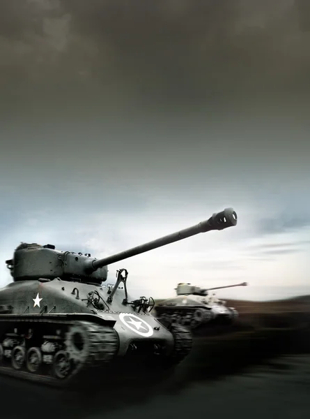 Танковая битва — стоковое фото