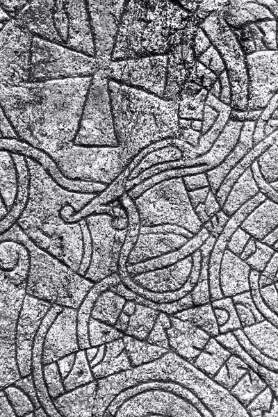 Ancient Nordic Runestone — Stock Photo, Image