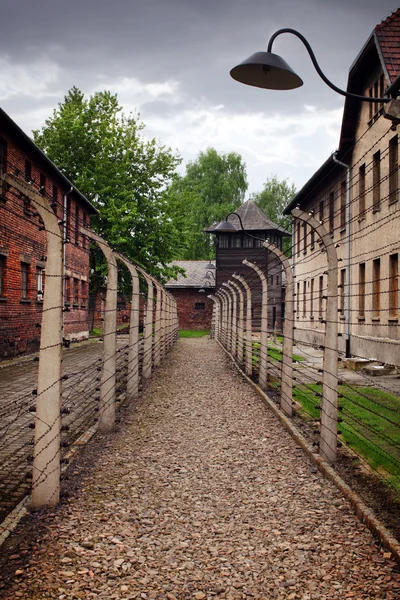 Auschwitz, campo de concentração nazi — Fotografia de Stock