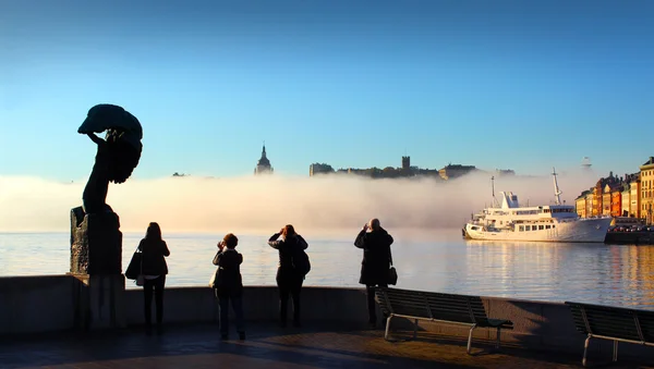 Stockholm város a kora reggeli — Stock Fotó