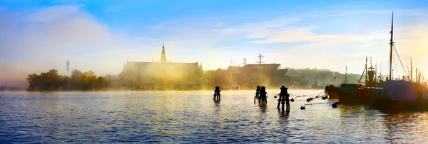 Осінній подання Nordiska Museet, місто Стокгольма — стокове фото