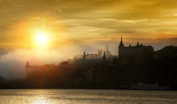 Stockholm város reggel, Svédország — Stock Fotó