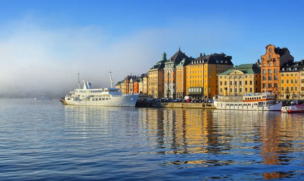 Město Stockholm ráno, Švédsko — Stock fotografie