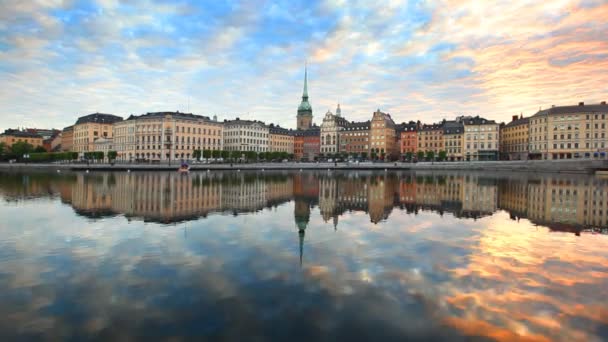 Stockholm in de vroege ochtend — Stockvideo