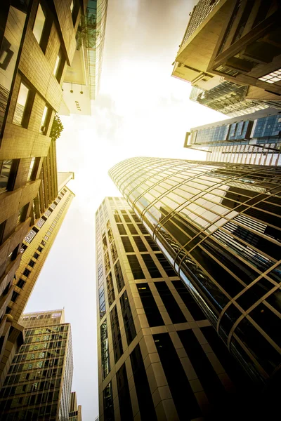 Hong Kong, China. Views of the skyscrapers below. — Stock Photo, Image